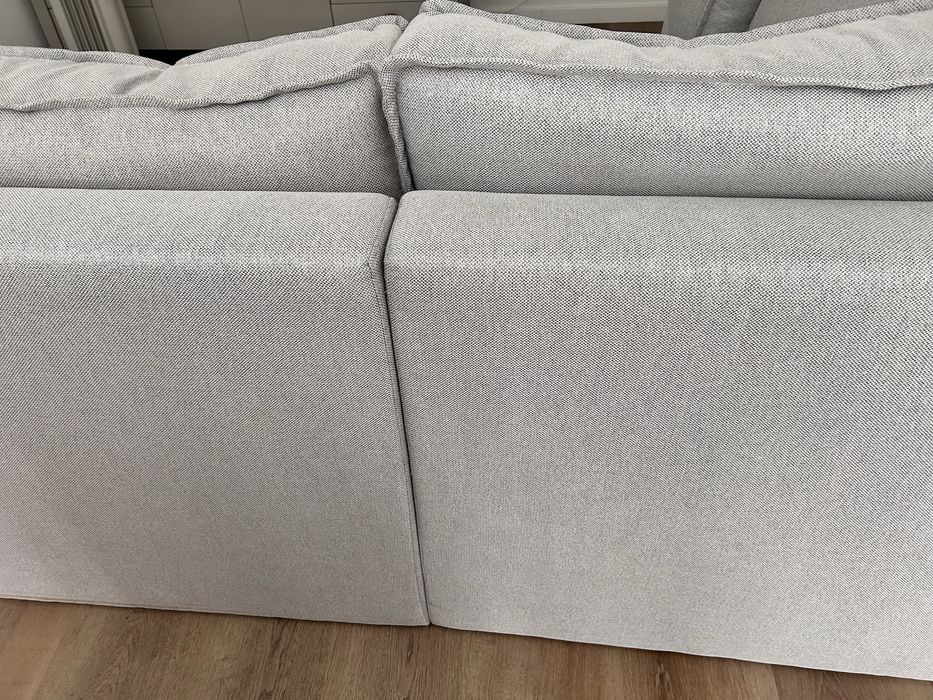 Sofa com Chaise longue cinza