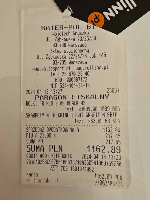 Rolki NEO 2 80 FRSK-NEO280-BK Czarne używane 3 razy