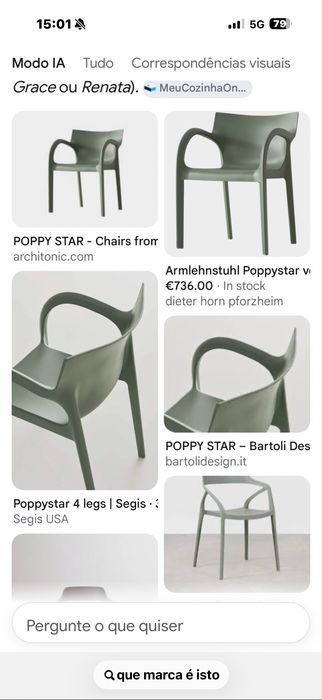Cadeira poppystar/ segis/ esplanada / exterior