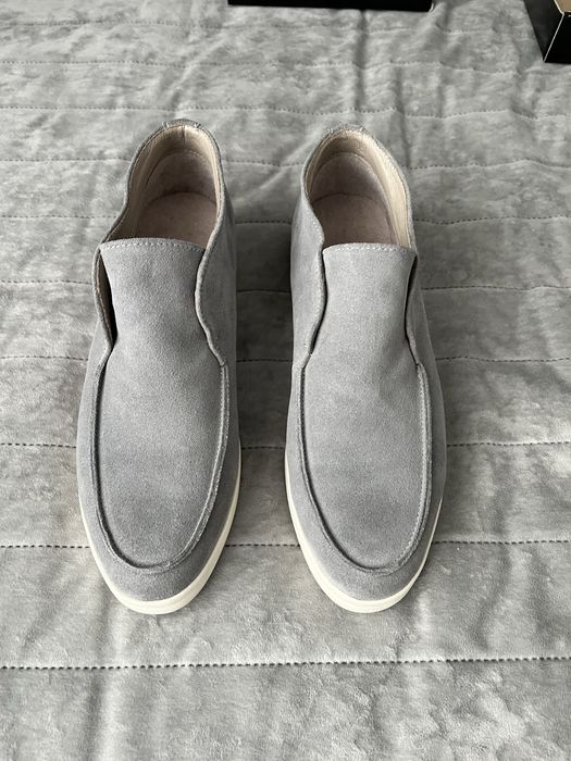 В наявності жіночі лофери замш в  стилі Loro Piana 39p св.сірі байка