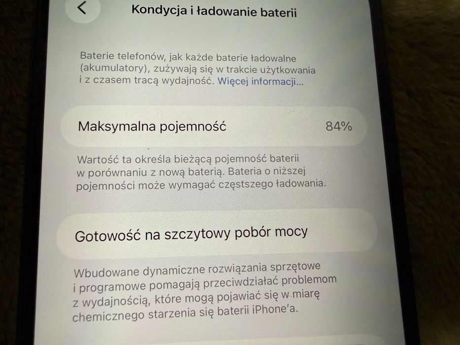 iPhone 14  Plus w midnight 256 Gb. kondycja 84%