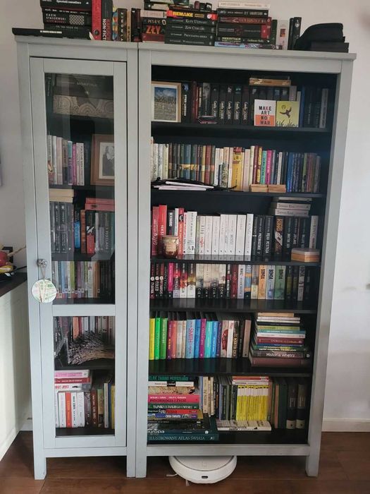 Regał i Witryna IKEA Hemnes z 6 półkami szaroczarne -dostawa gratis