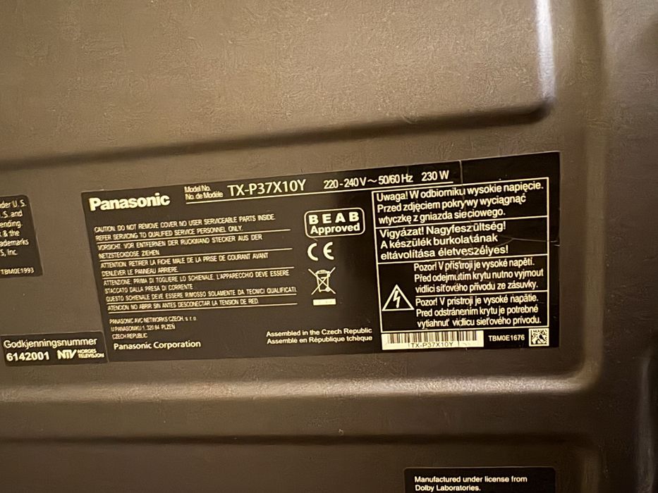 TX-P37X10Y Panasonic
