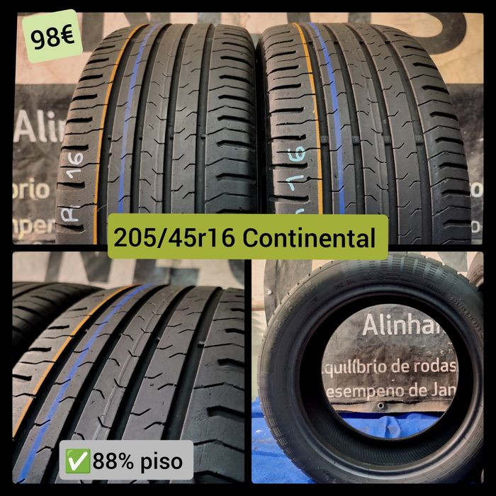 Pneus 205/45r16  215/45r16  semi novos