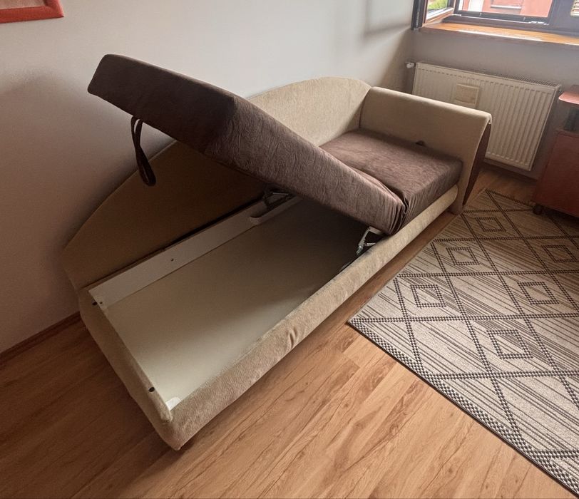 Tapczan / łóżko jednoosobowe 200 × 80 cm – regulowany zagłówek – 100zł