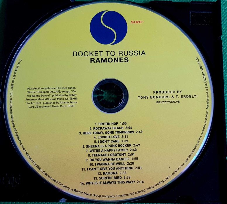 RAMONES Rocket To Russia CD Punk Rock