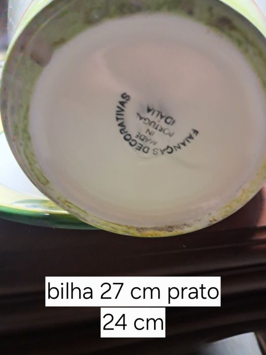 Bilha e prato louca fiança