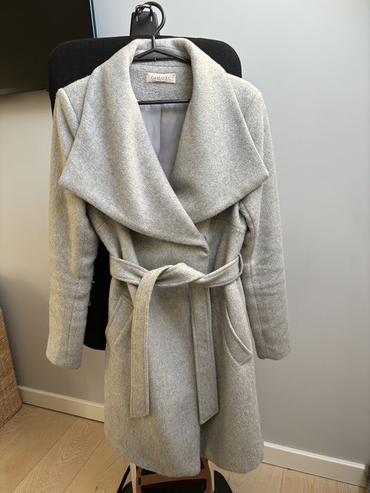 Szary płaszcz szlafrok 36/S Camaieu