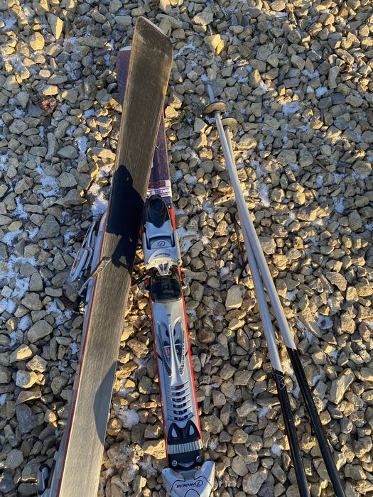 Narty zjazdowe Head Cyber xp 80 + kijki 170cm