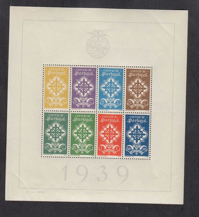 1939 - Legião Portuguesa - Bloco novo sem charneira