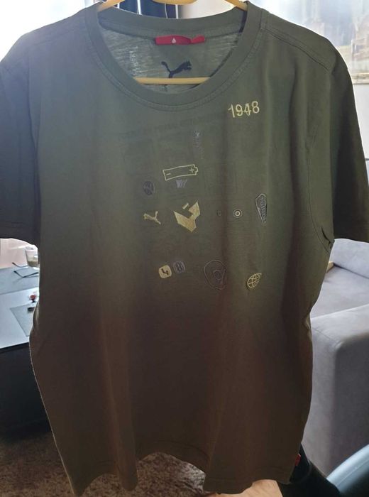 PUMA oliwkowy T-shirt, koszulka roz 158