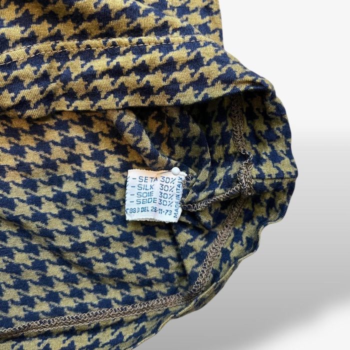 Koszula vintage Avon Celli z kaszmiru i jedwabiu w pepitkę