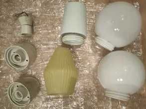 Elektryczne różne - zestaw, lampa, włączniki, retro klosze itp.