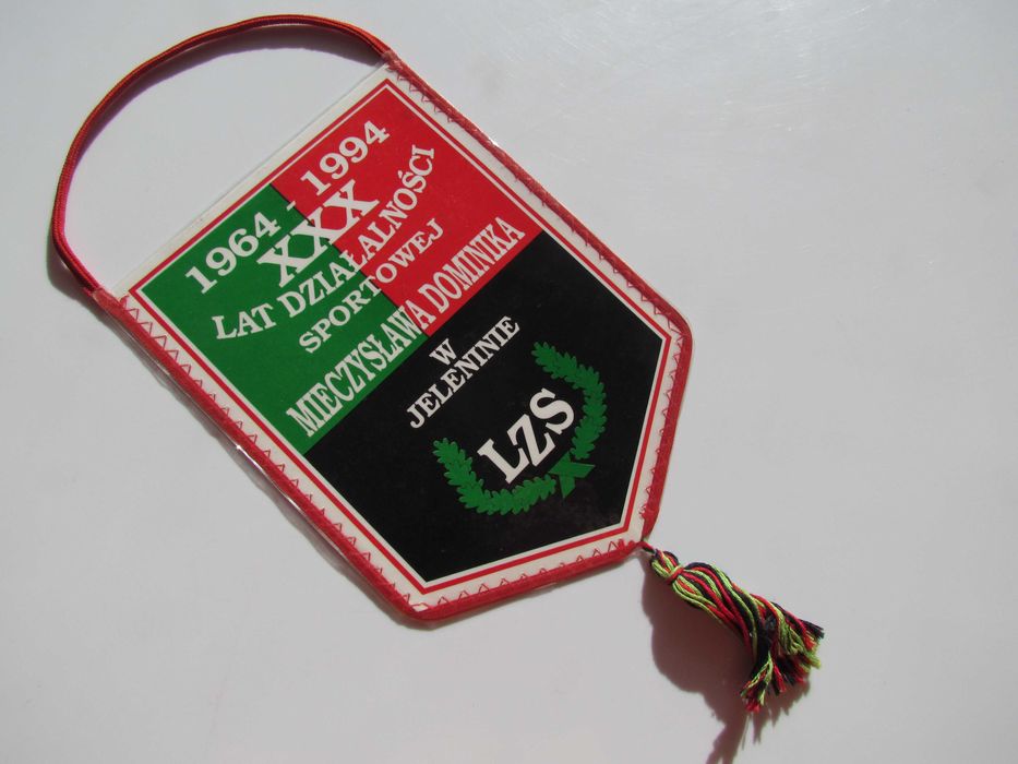 Proporczyk LZS Czarni Jelenin 40 lat 1994 Mieczysław Dominiak