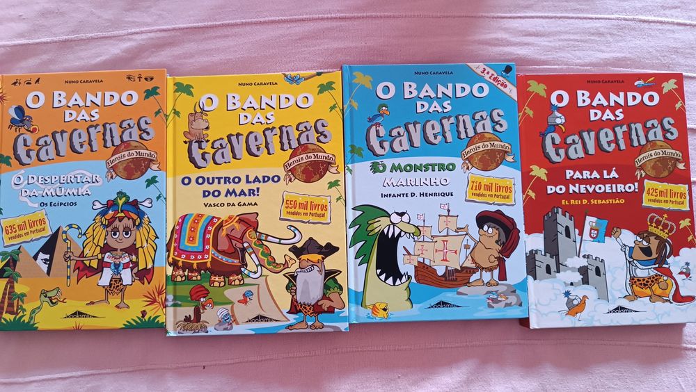 4 livros de capa dura do Bando das Cavernas edição Especial