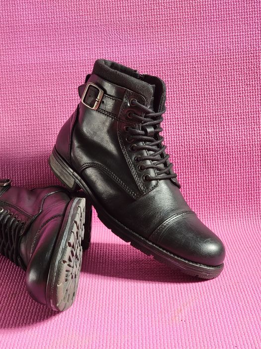 Устілка 27 см. Made in Portugal. Jack & Jones якісні шкіряні черевики. Розмір 41,5