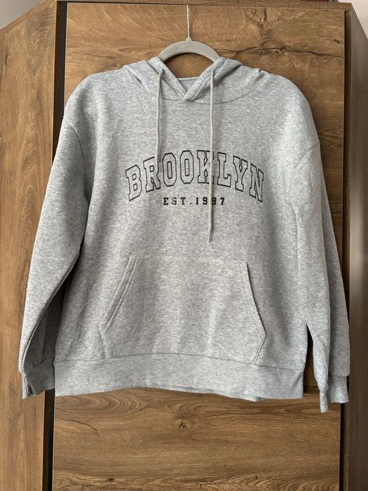 Bluza z kapturem szara Shein