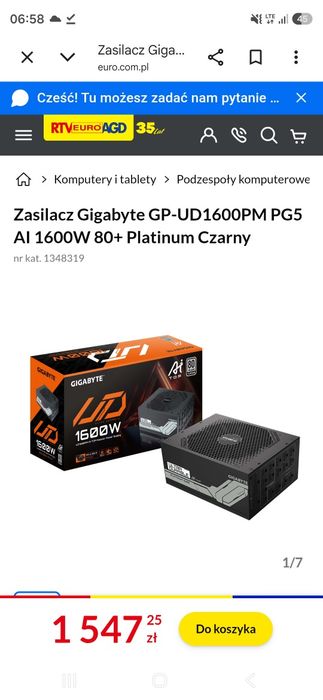 Zasilacz 1600 w super