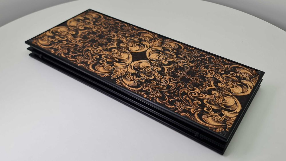 Нарды Классика шпон дуба фото-печать под заказ. Подарок другу. Нарди