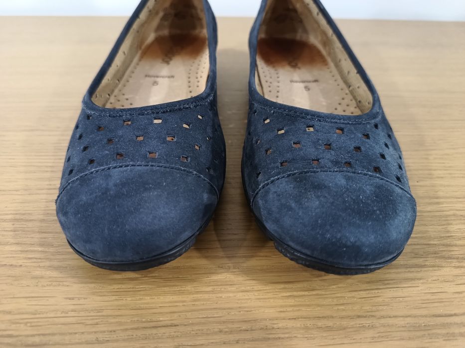 Buty damskie Gabor Ruffle baleriny półbuty wciągane wentylowane r. 38