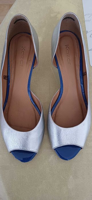 Piękna sukienka szafirowa na wesele, imprezę 42/44 KARKO, gratis buty