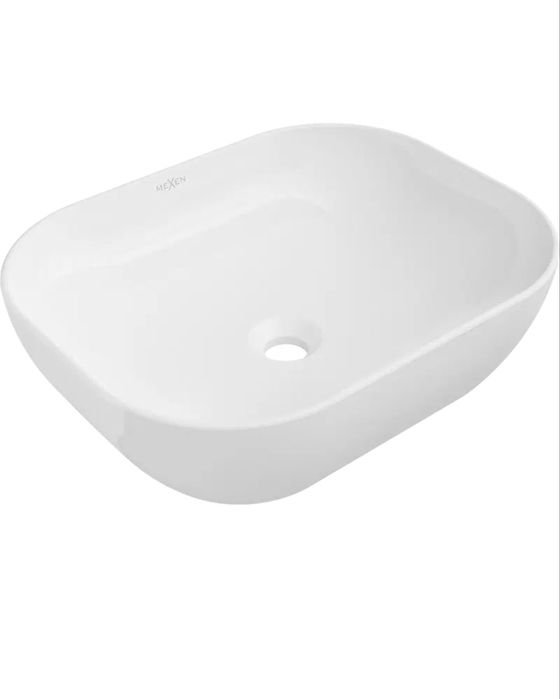 Umywalka Rosa ceramiczna nablatowa biała 40x50 Mexen