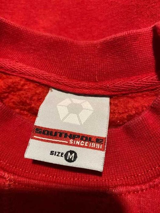 Bluza męska southpole rap hiphop boxy Y2k Logo haft czerwony M L jnco