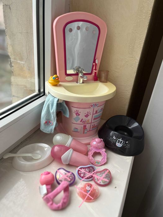 Умивальник рукомийник Baby born горшок пляшечка аксесуари горщик