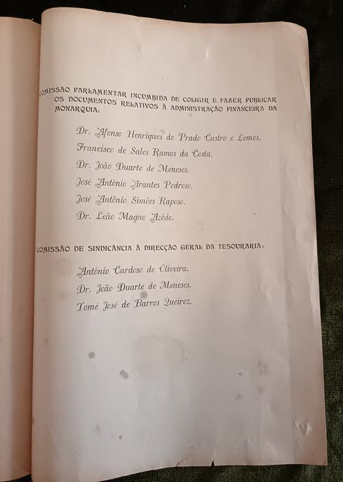 Adiantamentos família real anos
