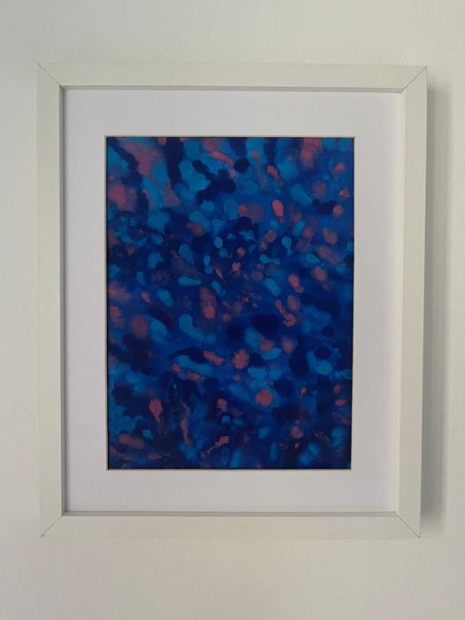 Pintura abstrata em aguarela