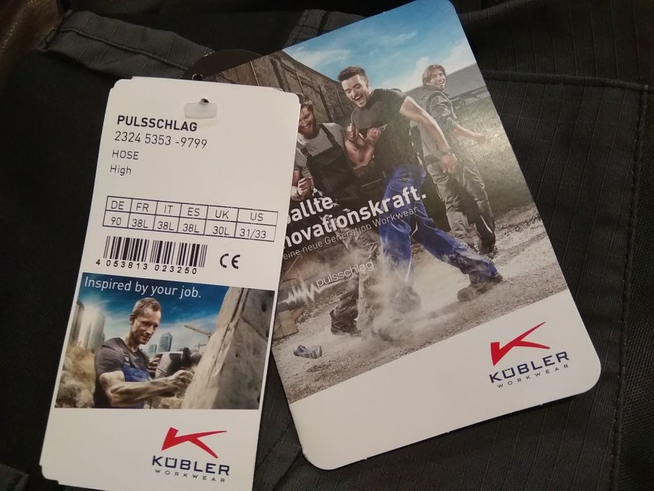 Spodnie kubler pulsschlag  ,  rozm M rozm.90,rozm.94,nowe,