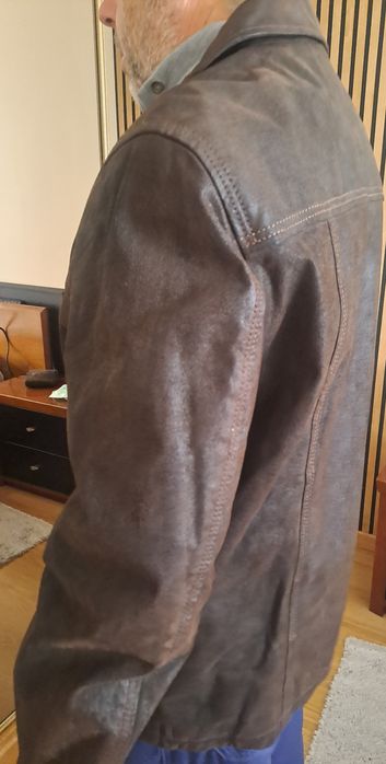 Casaco de Pele Genuína CANDA (C&A) – Estilo Classic Outdoor – Tam. [X]