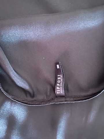 Vestido preto acetinado Tiffosi