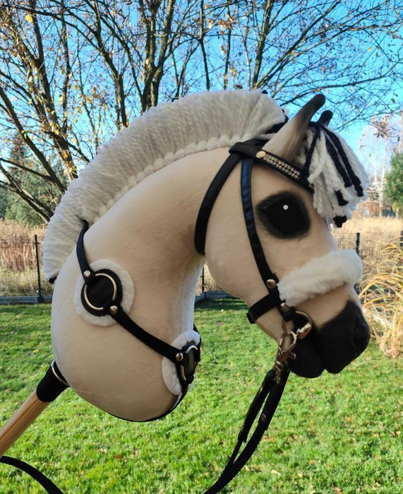 Konik Hobby Horse Fiord A4 ręcznie szyty z minky | lekki konik do skoków | zestaw z ogłowiem #34