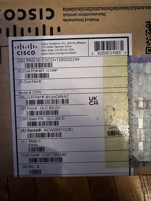 Модуль Cisco GLC-BX-D  10-2093-03 /Cisco GLC-BX-U 10-2094-03  Оригинал