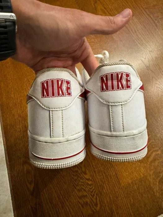 Buty Nike Air Force 1 White Red Sneakers 48.5
