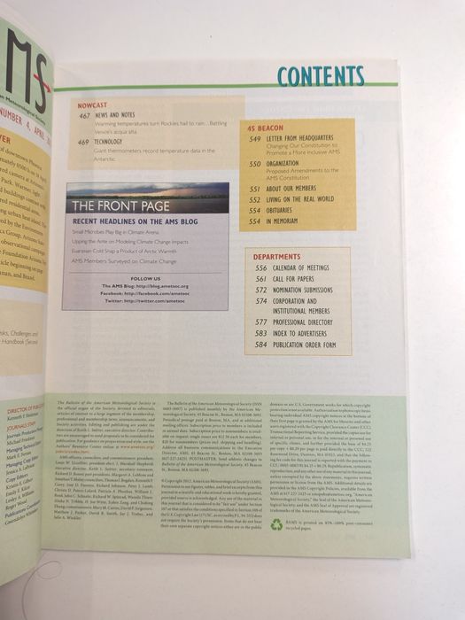 BAMS - Bulletin of The American meteorological society

Volume 93 Numb