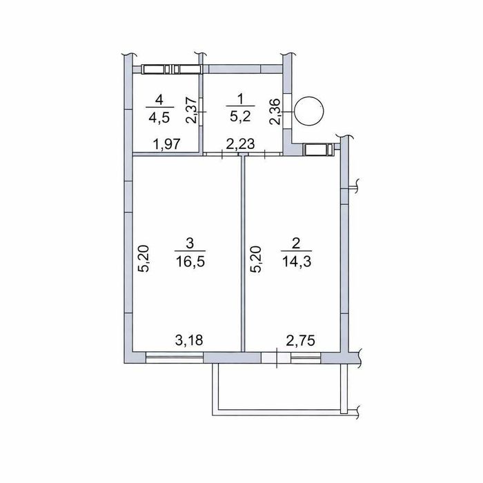 1-комнатная квартира по адресу (площадь 42,1 м²) - Atlanta.ua - фото 22
