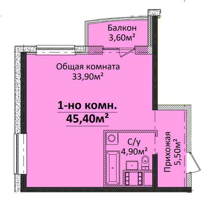 2-комнатная квартира по адресу Куликово поле пл. (площадь 46 м²) - Atlanta.ua - фото 2