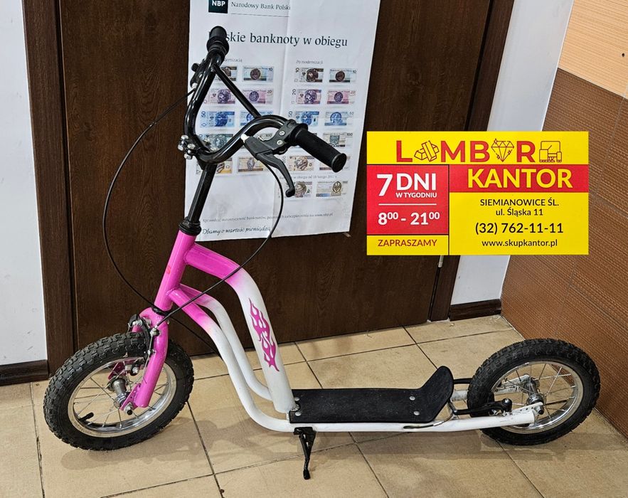 4519/25 Duża Hulajnoga pompowane kola 12"