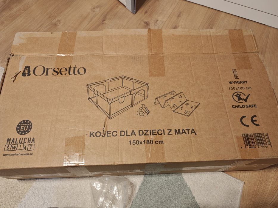 Kojec dla dziecka Orsetto 150x180 cm z matą.