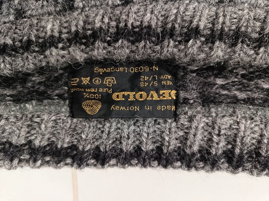 Tradycyjny norweski sweter Devold unisex męski S, damski L 100% wełna