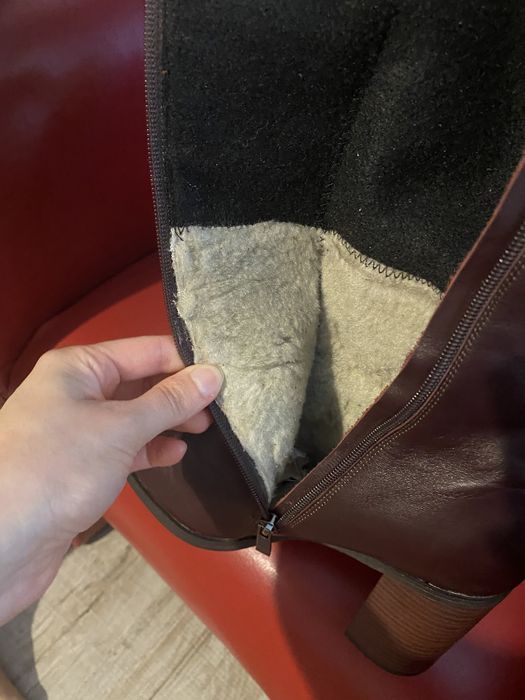 Сапоги натуральна шкіра. Італія.. Розмір 40