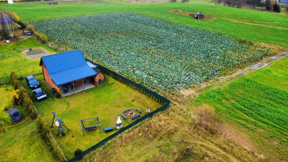Domek z gorącą balią jacuzzi oraz sauną  Kaszuby staw,