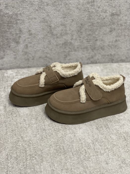 Теплі жіночі зимові черевики лофери MiuMiu 1993 зима лофери