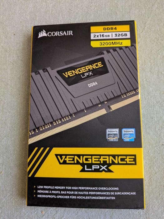 Memórias Corsair Vengeance LPX DDR4 32GB (2x16GB) 3200MHz — Novas / Seladas