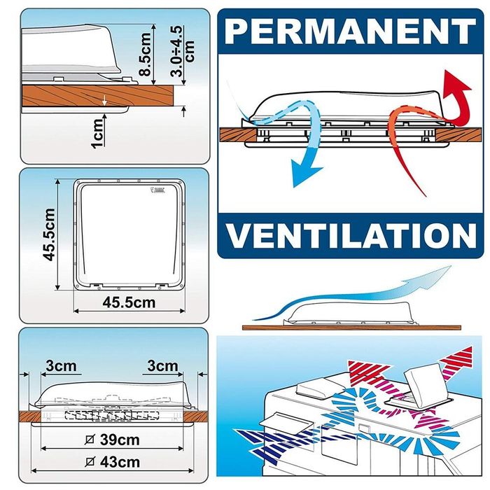 Clarabóia Fiamma Vent Cristal (40×40) (Autocaravana / Campervan)