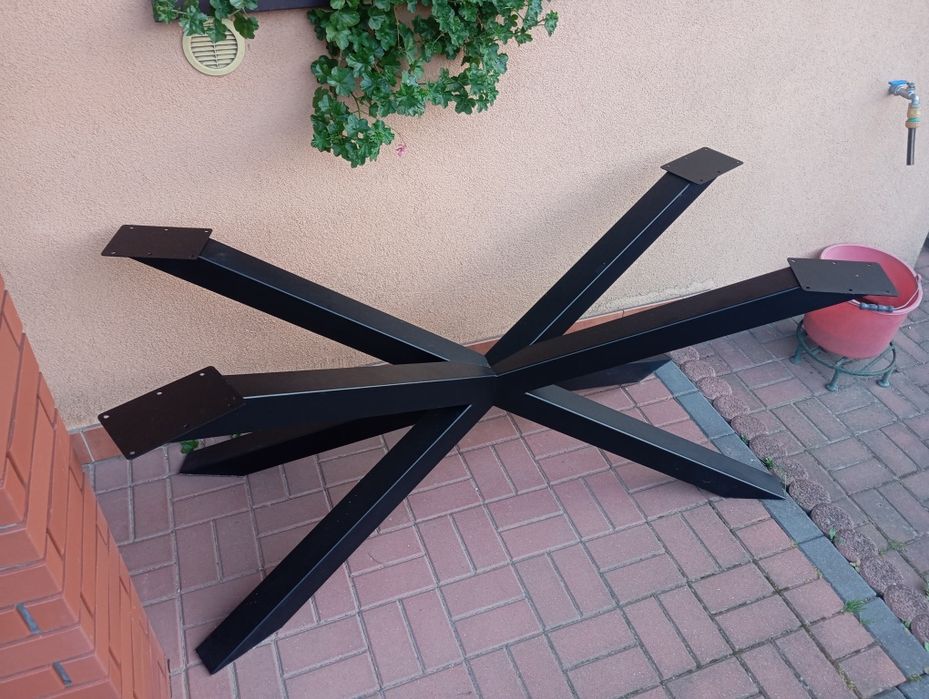 Stół stelaż do stołu pająk metalowy czarny loft 163x75cm