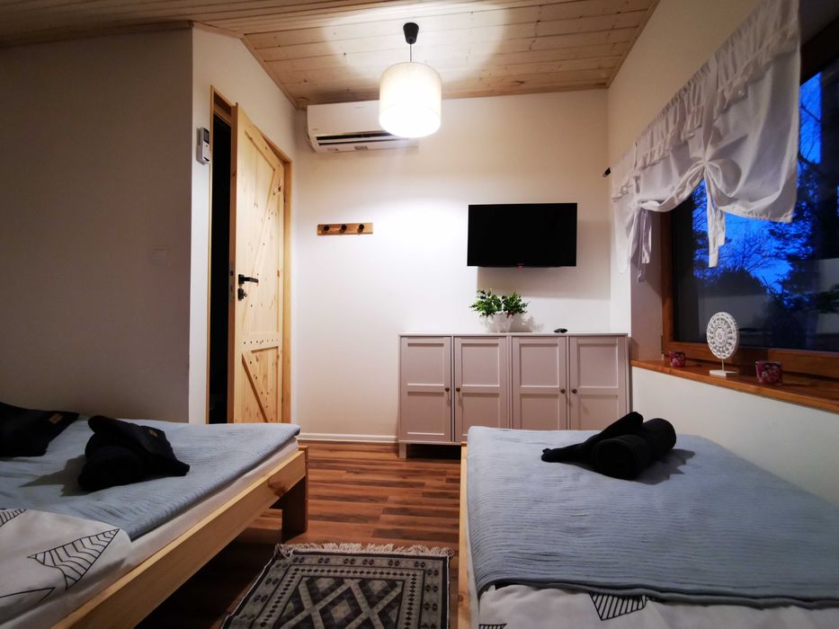 Domek z balią i sauną duży 12 osób nad Zalewem Chańcza LEŚNY CZAR