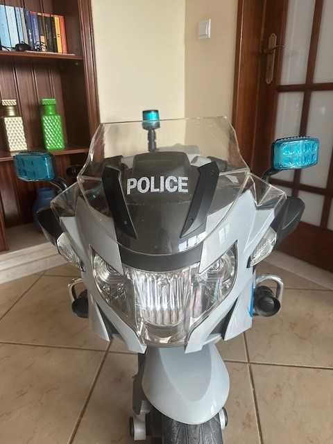 Mota de polícia para crianças, BMW R1200, à bateria